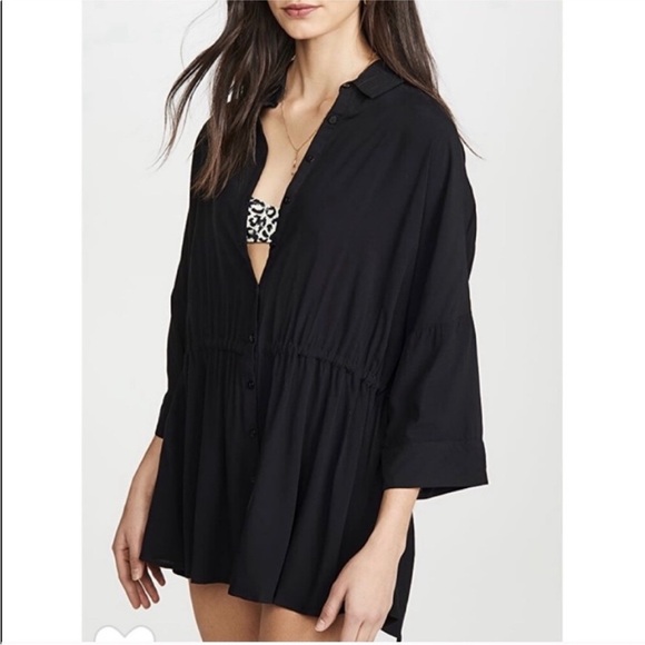L*space Pacifica Tunic Cover-Up in Black sz XS/S - Picture 3 of 13